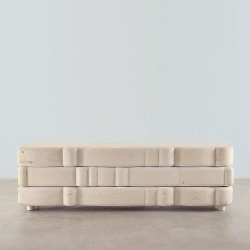 Nuage Solid Wood Bench | Benches & Ottomans by Pfeifer Studio. Item composed of wood in boho or contemporary style
