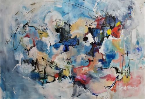 Let's go see Miki | Oil And Acrylic Painting in Paintings by Marie Manon Art. Item made of canvas & synthetic