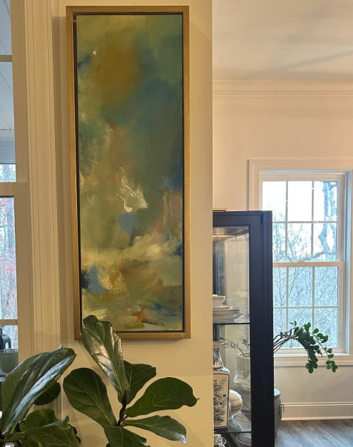 Grandfluencer | Mixed Media by Susan Skelley. Item made of canvas works with boho & contemporary style