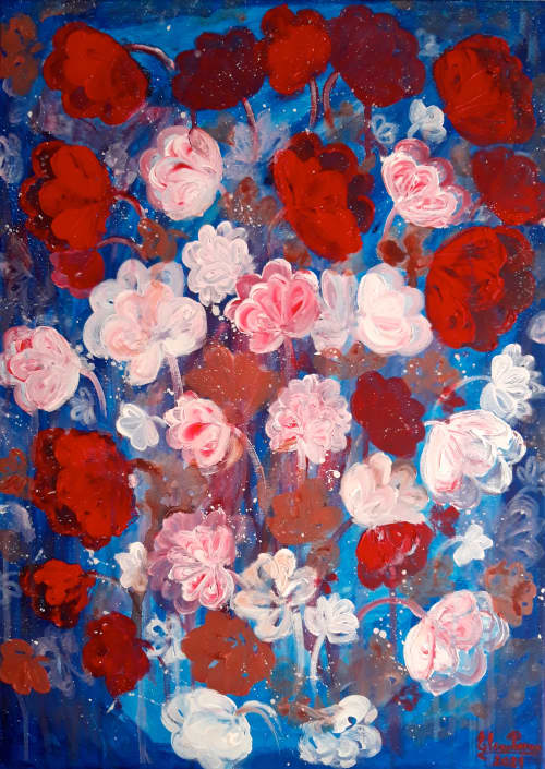 Piece of heaven | Oil And Acrylic Painting in Paintings by Elena Parau. Item composed of canvas compatible with contemporary and country & farmhouse style