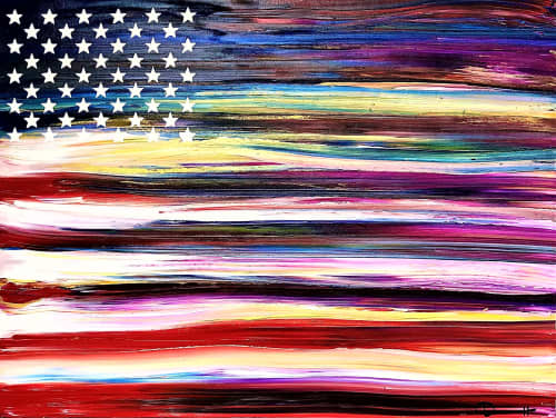 Freedom #3 | Oil And Acrylic Painting in Paintings by Dutch Montana Art. Item made of canvas