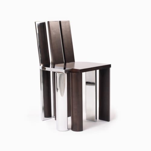 DV Chair - Chrome Edition | Dining Chair in Chairs by Studio S II. Item made of walnut with steel works with contemporary style