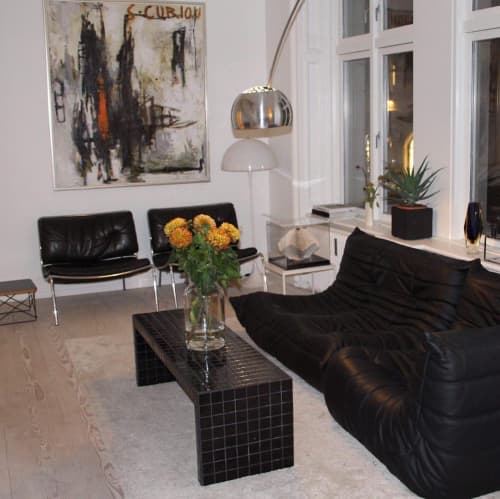Coffee Table, Black | Tables by IKON KØBENHAVN. Item composed of wood and ceramic in minimalism or modern style