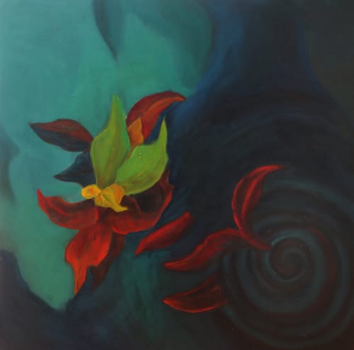 nocturno l | Paintings by Cecilia Arrospide. Item composed of canvas compatible with contemporary style