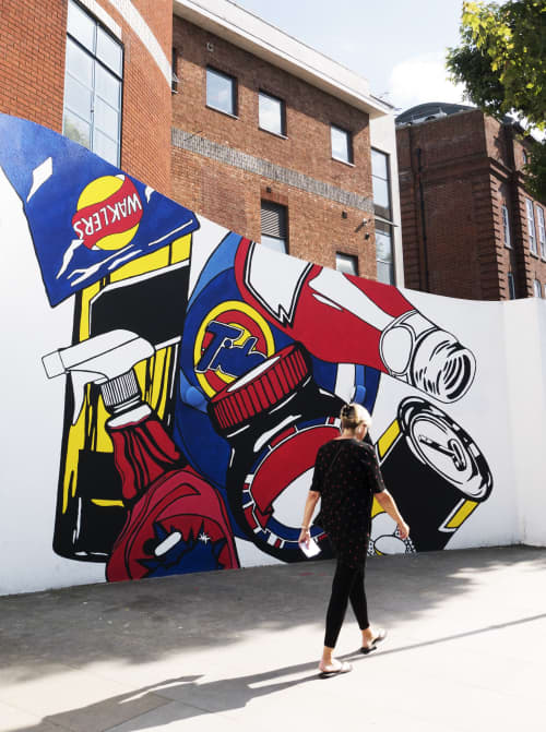 Museum of Brands Mural | Street Murals by Jurèma | Museum of Brands in London. Item made of synthetic