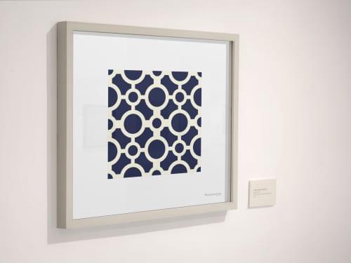Framed Poster - Art Print 4x4 Círculos - Azul | Prints by Alzuleycha. Item composed of paper