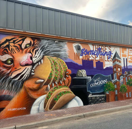 ROAR Clemson Mural | Street Murals by Christine Crawford | Christine Creates | Clemson University in Clemson