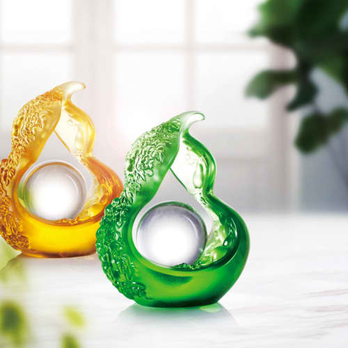 Hulu Feng Shui Sculpture in Spring Green | Sculptures by Lawrence & Scott | Lawrence & Scott in Seattle. Item made of glass