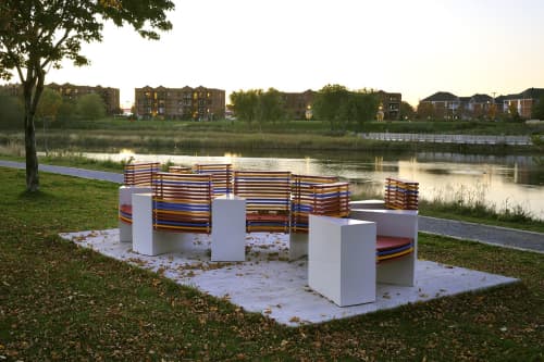 DE VOUS À MOI | Bench in Benches & Ottomans by COOKE-SASSEVILLE. Item made of aluminum & synthetic