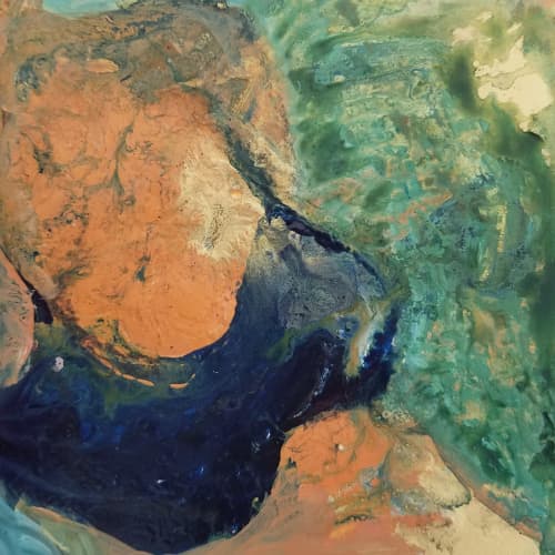 Woman Figures | Oil And Acrylic Painting in Paintings by Kate Joiner. Item composed of wood and synthetic