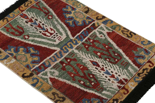 Rug & Kilim’s Caucasian Tribal Rug in Red with Geometric | Area Rug in Rugs by Rug and Kilim
