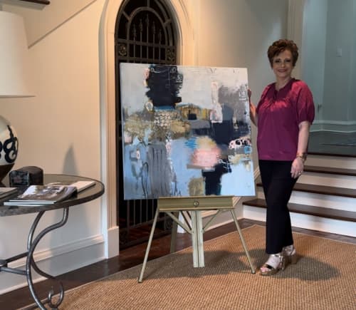 IlViaggio | Mixed Media by Claire Gowdy Art. Item compatible with contemporary style