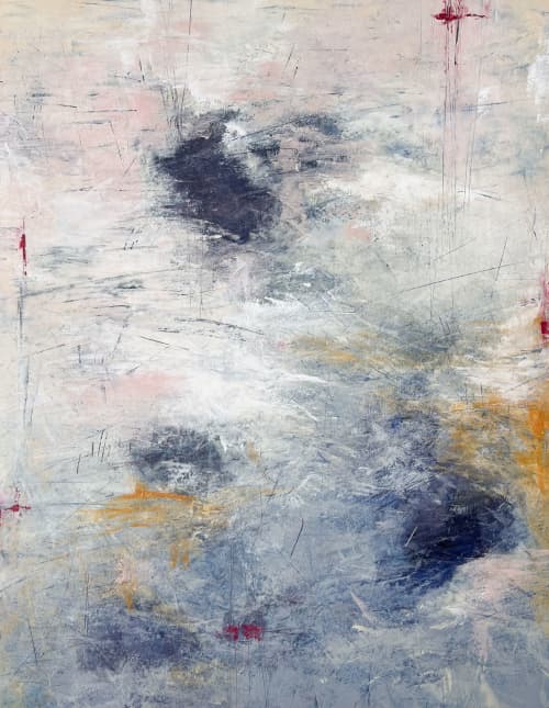 Washed Denim | Oil And Acrylic Painting in Paintings by Ana Carolina Mönnaco. Item made of paper compatible with contemporary and coastal style