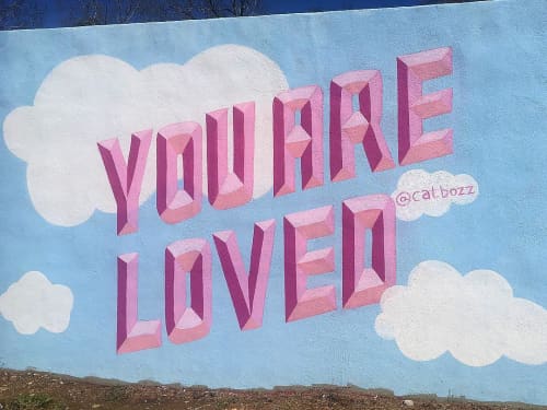 You Are Loved mural by Cathryn Bozone | Wescover Street Murals