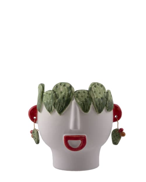 Carmelina la piccolina con orecchini | Vase in Vases & Vessels by Patrizia Italiano. Item composed of ceramic