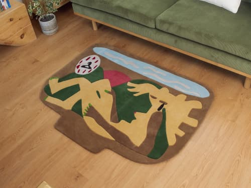 Dawn In A Bowl | Small Rug in Rugs by Tuft Love Studio. Item made of cotton with fiber