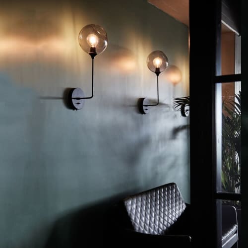 Ballroom Tall Light Sconce | Sconces by Marie Burgos Design and Collection. Item composed of brass and glass