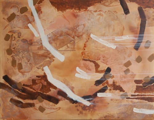 Sandy Miles | Oil And Acrylic Painting in Paintings by PUGMATIK. Item made of canvas works with minimalism & contemporary style