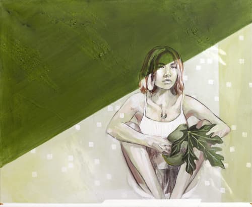 Flow | Oil And Acrylic Painting in Paintings by Hannah Chloe. Item made of canvas