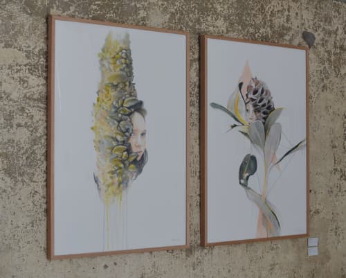 Banksia & The Child | Mixed Media by Kareena Zerefos. Item composed of paper
