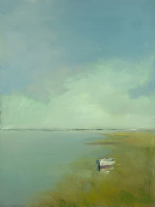 Anne Packard "By Myself" | Oil And Acrylic Painting in Paintings by YJ Contemporary Fine Art. Item composed of canvas
