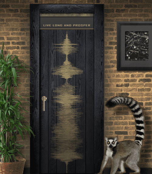 Live Long and Prosper Door | Furniture by Blue Bliss. Item composed of wood in eclectic & maximalism style