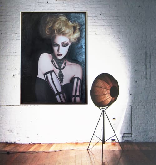 Woman with Necklace | Mixed Media by Martha Lord