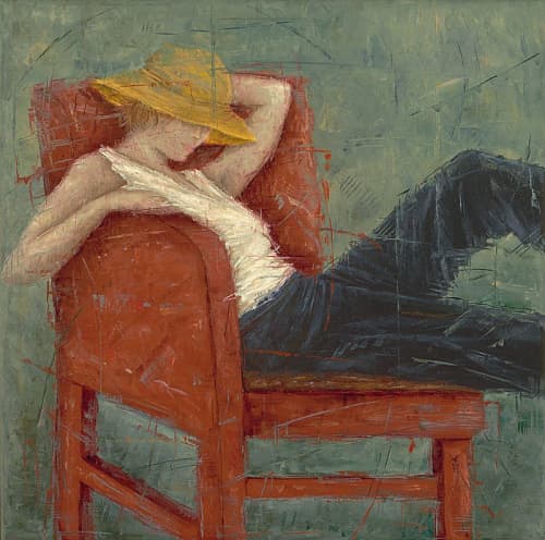 Erica Hopper "Prime Time" | Oil And Acrylic Painting in Paintings by YJ Contemporary Fine Art | YJ Contemporary Fine Art in East Greenwich. Item made of canvas