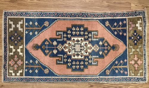 Vintage Turkish Rug Doormat | 2 x 3.10 | Runner Rug in Rugs by Vintage Loomz. Item composed of wool in country & farmhouse or mediterranean style