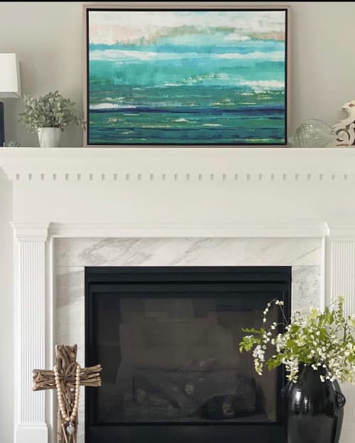 Coastal Painting | Oil And Acrylic Painting in Paintings by Debby Neal Arts. Item made of synthetic