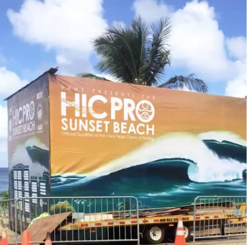 HIC SUNSET BEACH PRO, TRIPLE CROWN OF SURFIN | Murals by The Art of Danielle Zirk