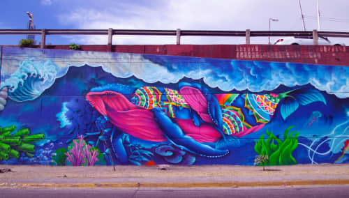 Restore coral Mural project. | Street Murals by Frase Honghikuri. Item composed of synthetic