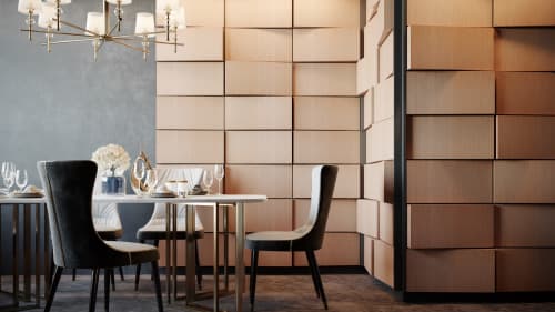 FILA - Wall & Ceiling Panel | Paneling in Wall Treatments by Mikodam Design. Item made of oak wood works with mid century modern & contemporary style