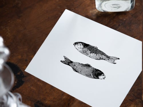 Small Fish of the Andaman Sea | Prints by Chrysa Koukoura. Item composed of paper compatible with traditional style