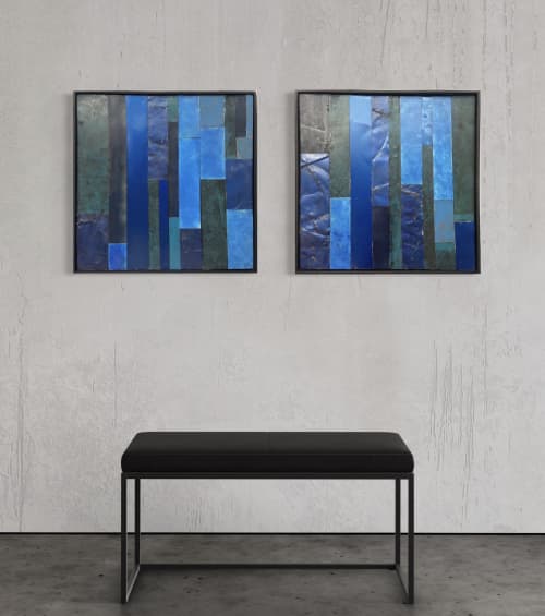 Transfigure #24 BLUE (wall hanging) | Wall Sculpture in Wall Hangings by GREG MUELLER. Item composed of metal