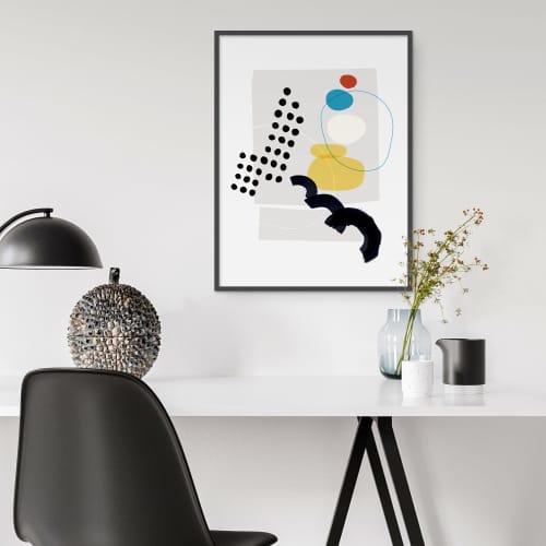 Shape & Hue Series No. 5 Art Print | Prints by Michael Grace & Co.. Item composed of paper