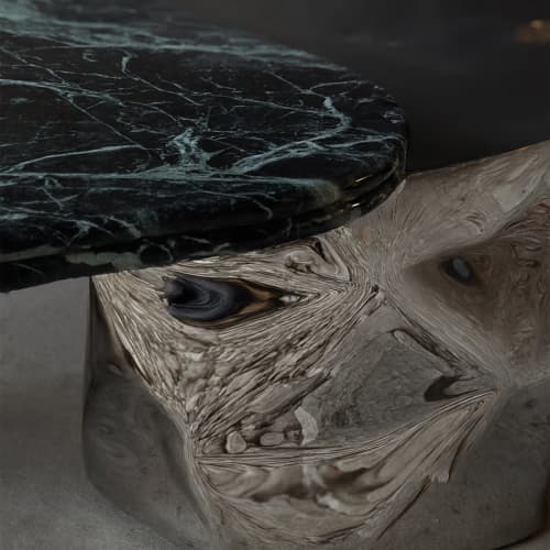 Marble & Steel Coffee Table — Colgado, Nitush Aroosh | Tables by Nitush Aroosh. Item composed of steel and marble in contemporary or eclectic & maximalism style