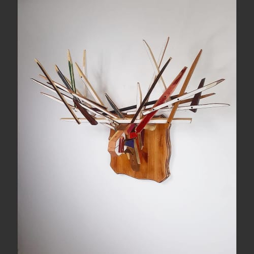 Sculpture | Wall Sculpture in Wall Hangings by JOSE ANTONIO ARVELO | Private Residence, Atlantic Highlands in Atlantic Highlands. Item composed of wood