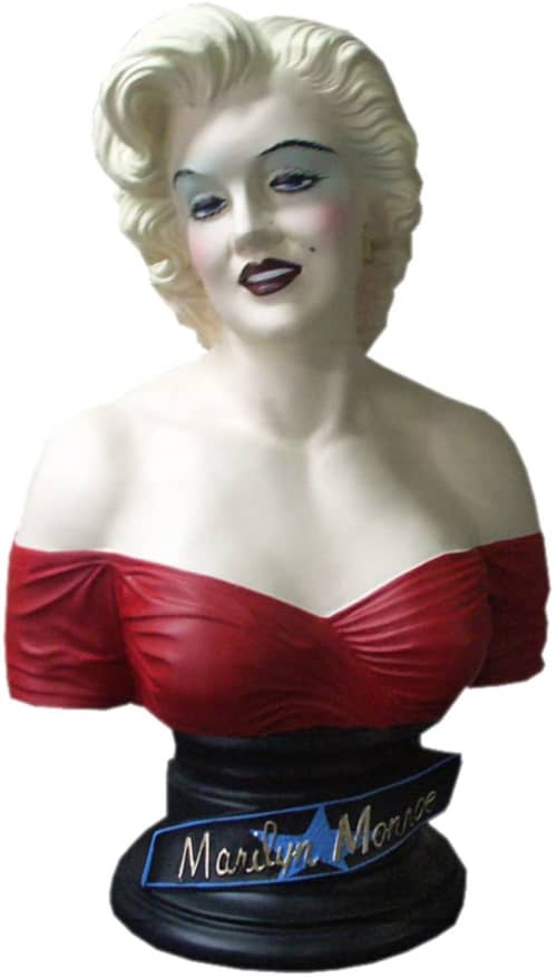 Bust of Marilyn Monroe all hand made and painted in Europe | Furniture by ultimate European. Item in mid century modern or country & farmhouse style