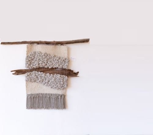 Storm | Macrame Wall Hanging in Wall Hangings by Keyaiira | leather + fiber. Item composed of wood & fabric