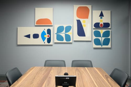 "Garden" | Oil And Acrylic Painting in Paintings by ANTLRE - Hannah Sitzer | Google RWC SEA6 in Redwood City. Item made of wood with canvas