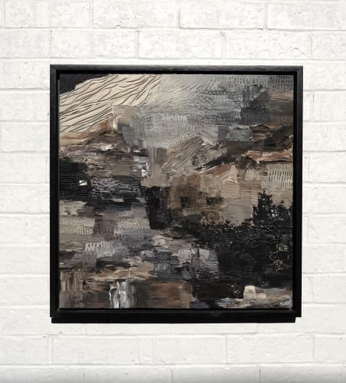 "a new season" (sold) | Mixed Media in Paintings by VISCERAL HOME. Item composed of canvas and concrete in boho or contemporary style