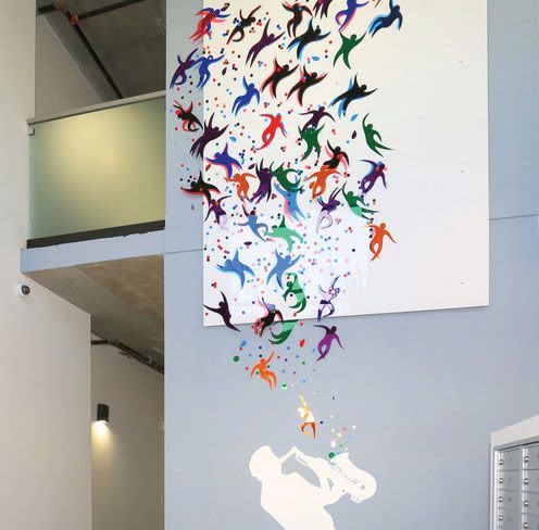 Dancers out of the box | Wall Sculpture in Wall Hangings by Khosh Design. Item composed of synthetic