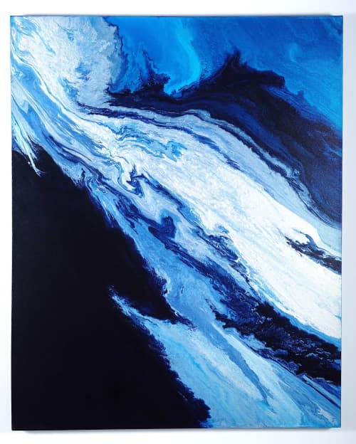 Tidal Wave Three | Oil And Acrylic Painting in Paintings by Gabrielle Shannon | Space Gallery in Denver. Item composed of synthetic