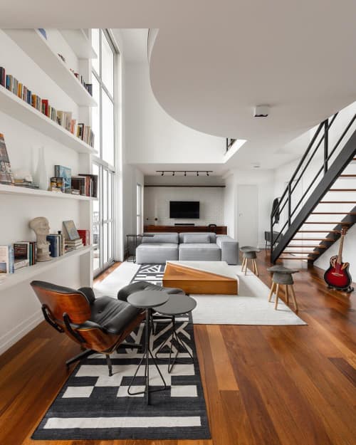 Coiled Stool | Chairs by Harry Allen Design. Item composed of wood and fabric