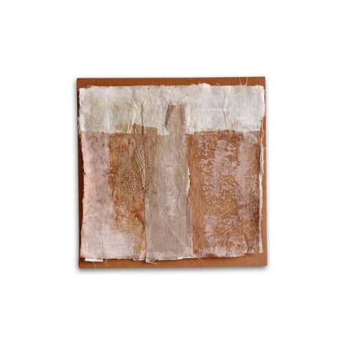 Collage Cinabro I | Mixed Media by Kim Fonder. Item made of canvas