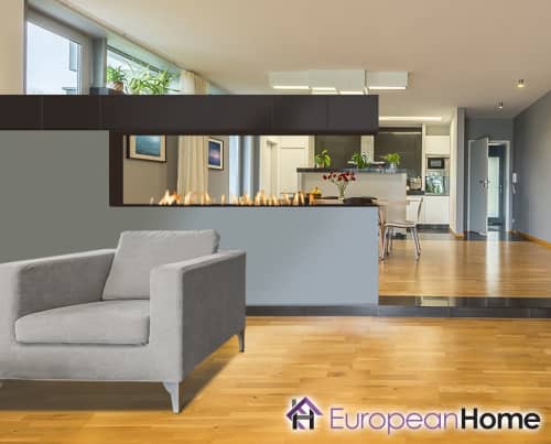 H Series Peninsula Vent-Free Fireplace | Fireplaces by European Home | 30 Log Bridge Rd in Middleton. Item composed of stone & glass