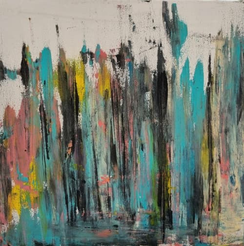 "Aurora's Embrace" | Oil And Acrylic Painting in Paintings by Shirly Maimom Art. Item made of canvas compatible with contemporary and art deco style