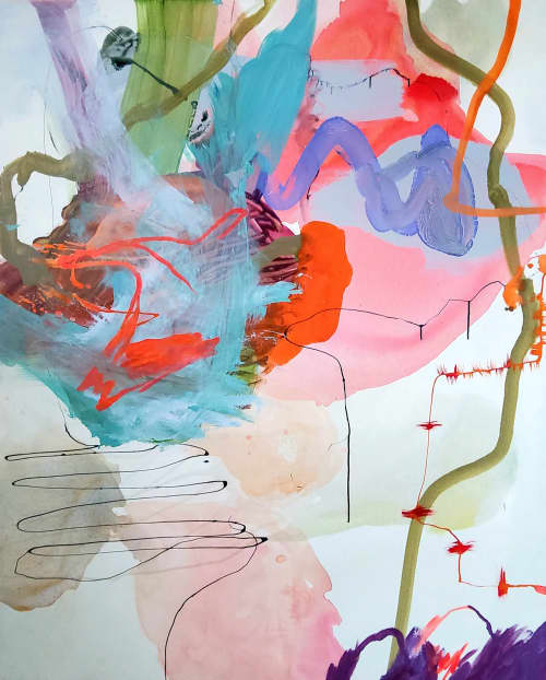 Walk on by | Oil And Acrylic Painting in Paintings by Wendy Grace. Item composed of canvas and synthetic
