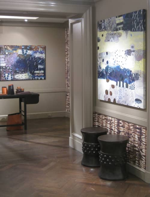 Paintings | Oil And Acrylic Painting in Paintings by Tati Kaupp | Bergdorf Goodman in New York. Item made of canvas